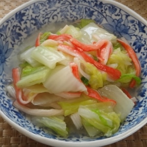 白菜とかにかまの中華風炒め煮